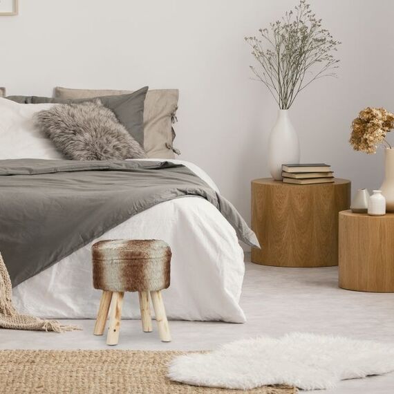 Relaxdays Round Ottoman Ottomane Cube, 2 image