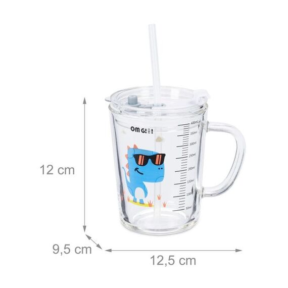 Relaxdays 4052025449575 Tasse Blau, Transparent Universal, 6 image