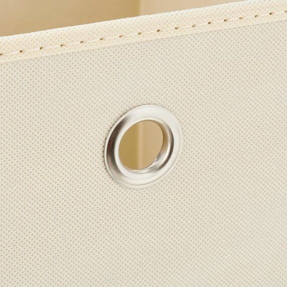 Relaxdays Cremefarbene Aufbewahrungsbox im 4er Set, Farbe: Beige, 5 image