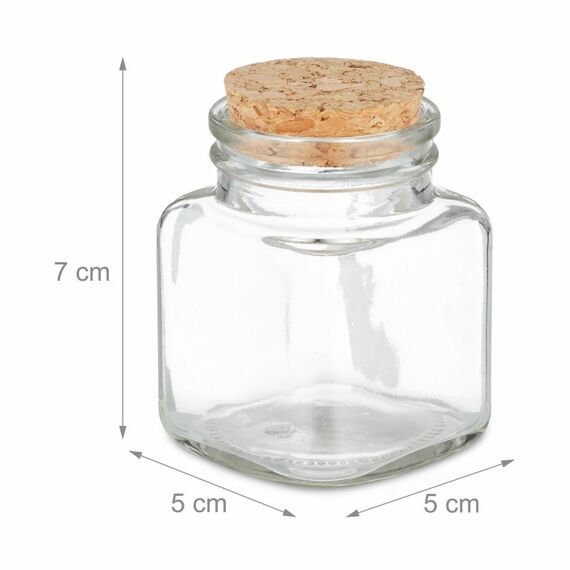 Relaxdays 10047464 Natürlich/Natur, Transparent 0,1 l Gewürzglas, 4 image
