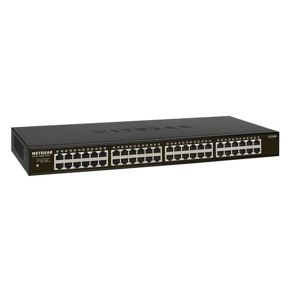 NETGEAR GS348 Unmanaged Gigabit Ethernet (10/100/1000) 1U Schwarz