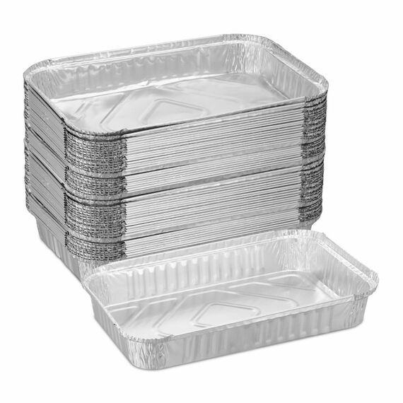 Relaxdays 4052025493707 Einweg-Tablett Silber Aluminium
