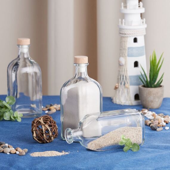 Relaxdays 10050536 Universal-Behälter-Set 0,5 l Glas, Kunststoff, 3 image
