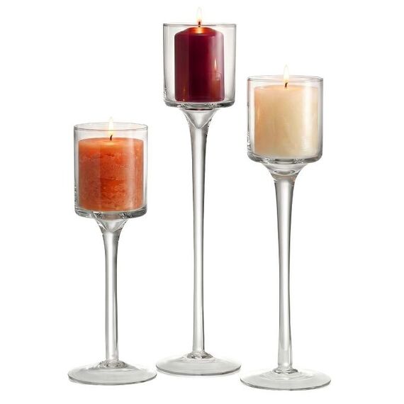 Relaxdays 10053818 Kerzenständer Glas Transparent