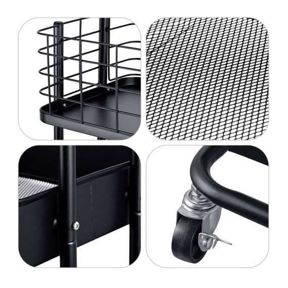 Relaxdays 4052025820220 Ablage & Regal Stahl Schwarz, 6 image