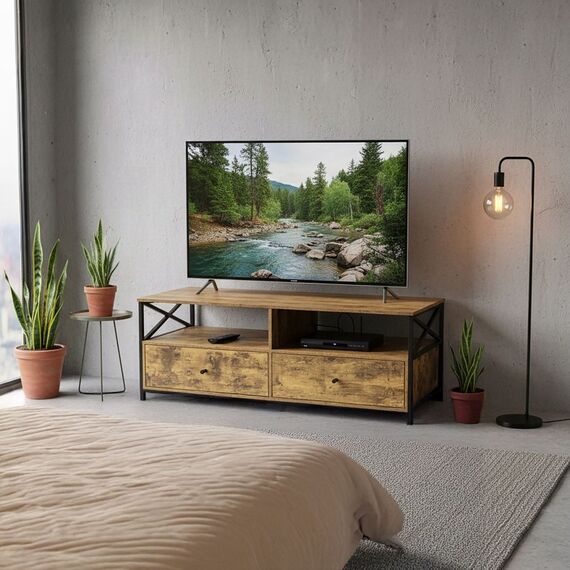 Relaxdays TV Lowboard mit Schubladen, 2 image