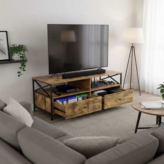 Relaxdays TV Lowboard mit Schubladen, 3 image