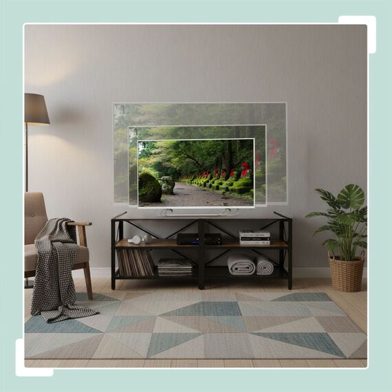 Relaxdays TV Lowboard 4 Fächer, 3 image