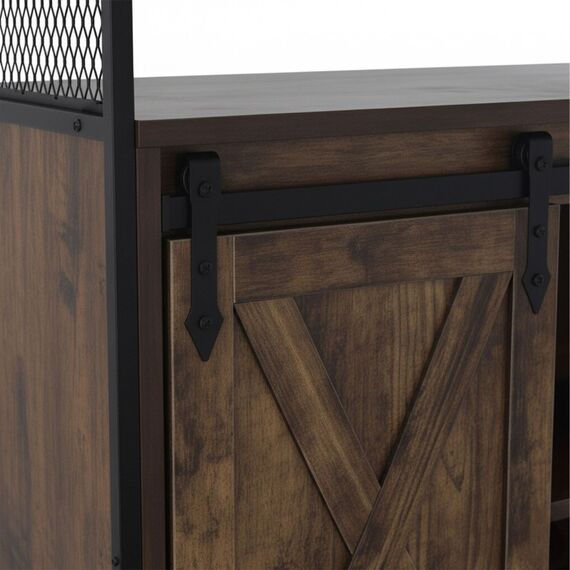 Relaxdays Sideboard mit Schiebetüren, 5 image