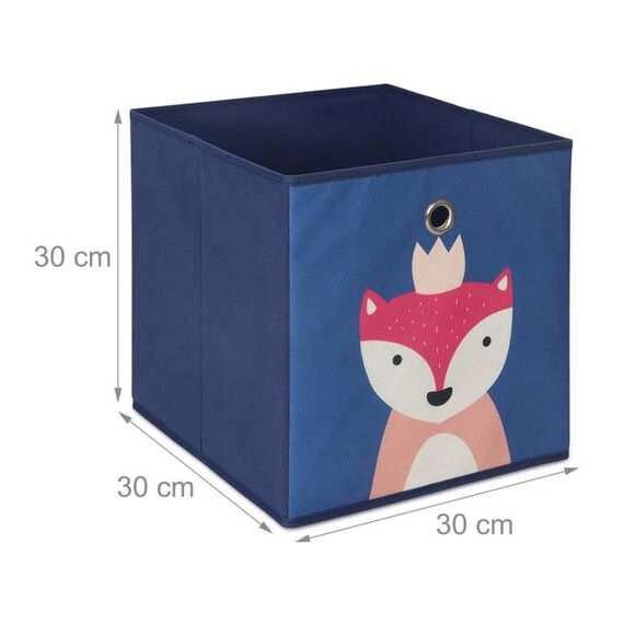 Relaxdays 10031582_470 Aufbewahrungsbox Quadratisch Karton, Fleece, Stahl Mehrfarbig, 4 image