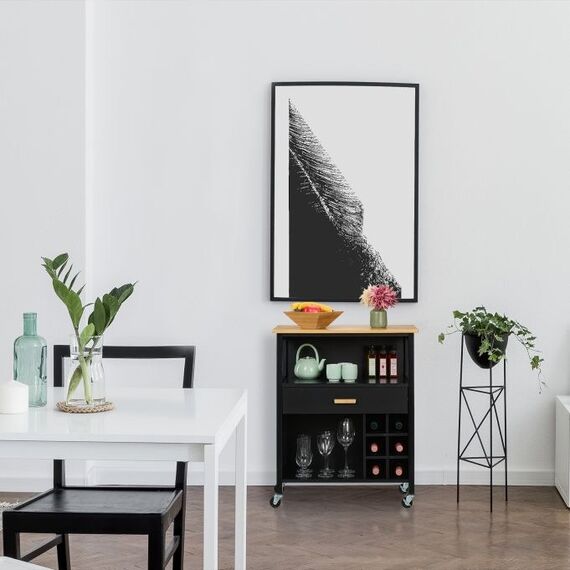 Relaxdays Kitchen Island Cart Rechteckig, 2 image