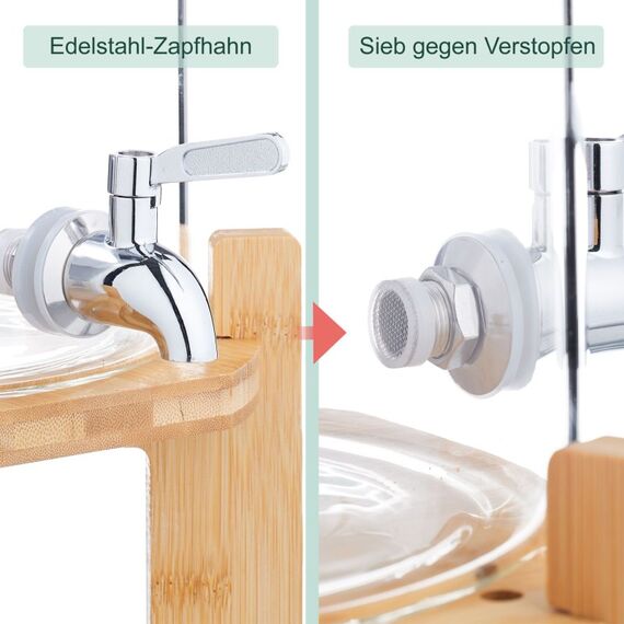 Relaxdays Getränkespender für Kalt- & Heißgetränke 5L, 8 image