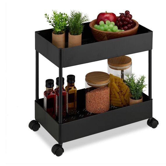 Relaxdays 4052025872083 Ablage & Regal Kunststoff Schwarz, Farbe: Schwarz, 2 image