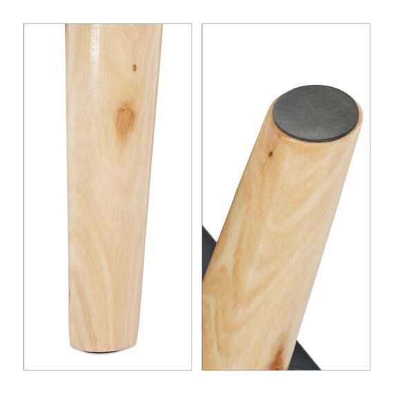 Relaxdays Sitzhocker mit Stauraum Kunstleder, Farbe: Schwarz, Holz, 8 image