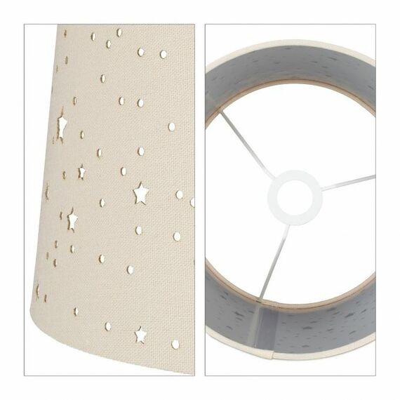 Relaxdays Nachttischlampe Kinder mit Herzen, Farbe: Beige, 5 image