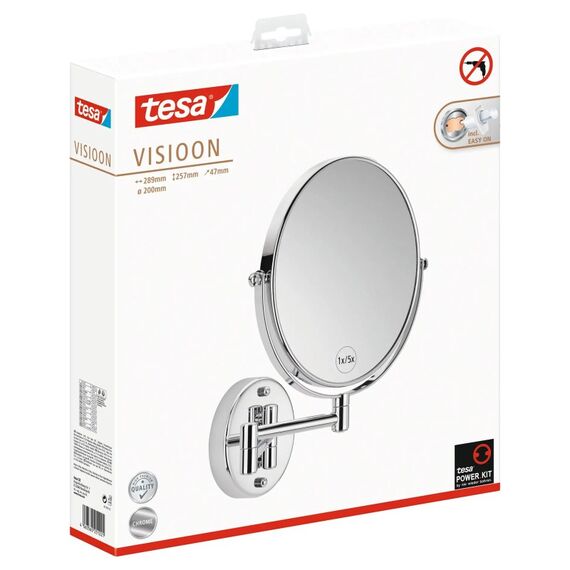 TESA 40611-00000-00 Make-up-Spiegel Schrauben Rund Silber, 3 image