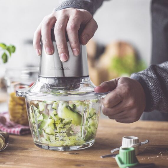 Gastroback Design Mini Chopper Plus 0,6 l 400 W Edelstahl, Transparent, 8 image