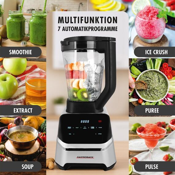 Gastroback Design Multi-Power Standmixer Mix & Soup 2 l Tischplatten-Mixer 2000 W Schwarz, Edelstahl, 4 image