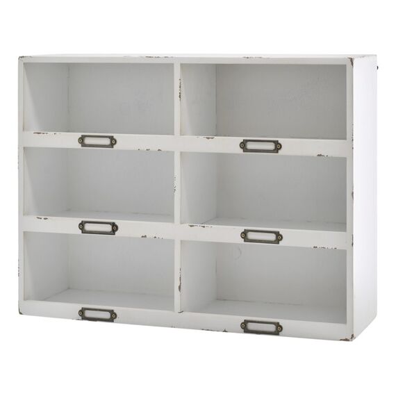 Chic Antique 41083519 Regal Modulares Regal Wandverteiler Sperrholz, MDF-Platten Cremefarben
