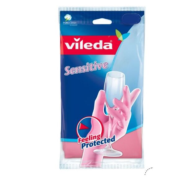 Vileda 4111 Reinigungshandschuh Latex Pink Weiblich