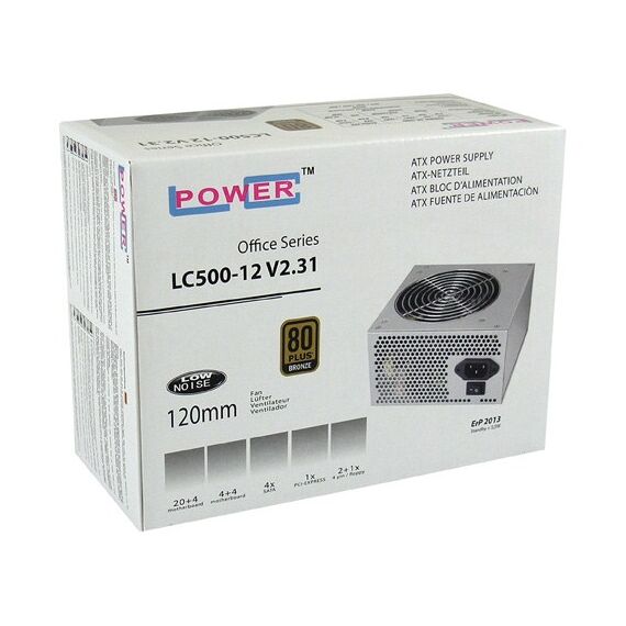 LC-Power LC500-12 V2.31 Netzteil 350 W 20+4 pin ATX ATX Grau