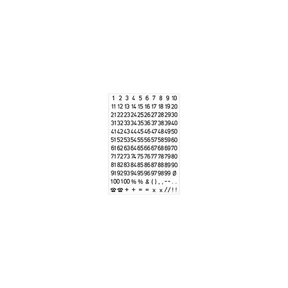 HERMA Numbers 5mm 1-100 weatherproof film transparent black 2 sh. Selbstklebendes Symbol