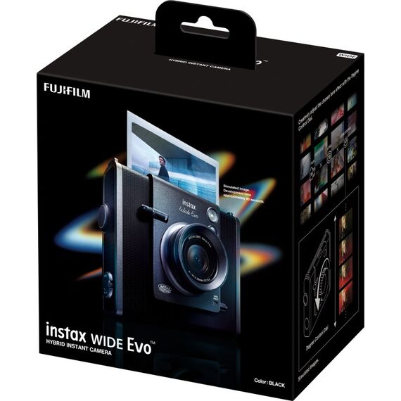 Fujifilm Instax WIDE Evo™ - Black 1/3" CMOS Schwarz, 12 image
