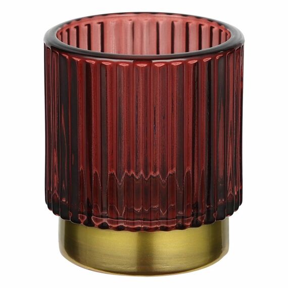 EGLO Bezamby Kerzenständer Glas Gold, Rot