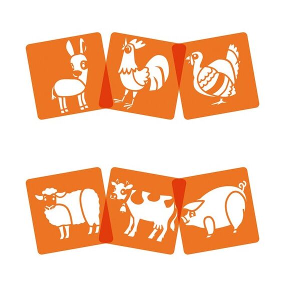 Avenue Mandarine 42440MD Schablone Orange, Transparent Kunststoff Malschablone