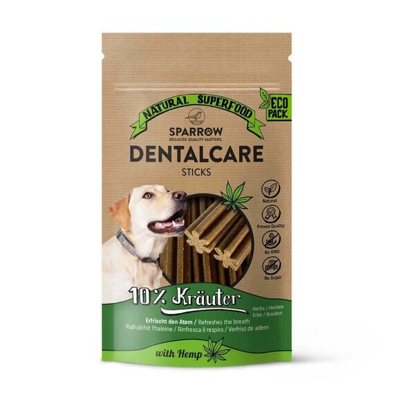 Sparrow DentalCare Sticks Hund Snacks Petersilie, Pfefferminz 150 g