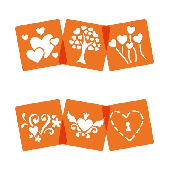 Avenue Mandarine 42640O Schablone Orange, Transparent Kunststoff Malschablone