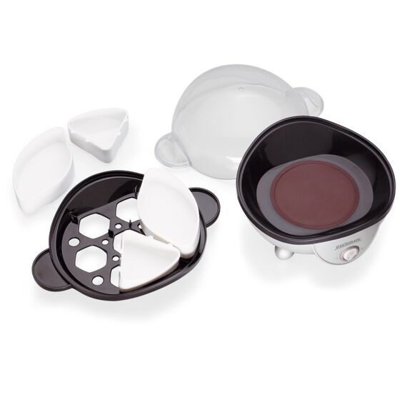Gastroback Design 42801 Eierkocher 7 Eier 350 W Schwarz, Silber