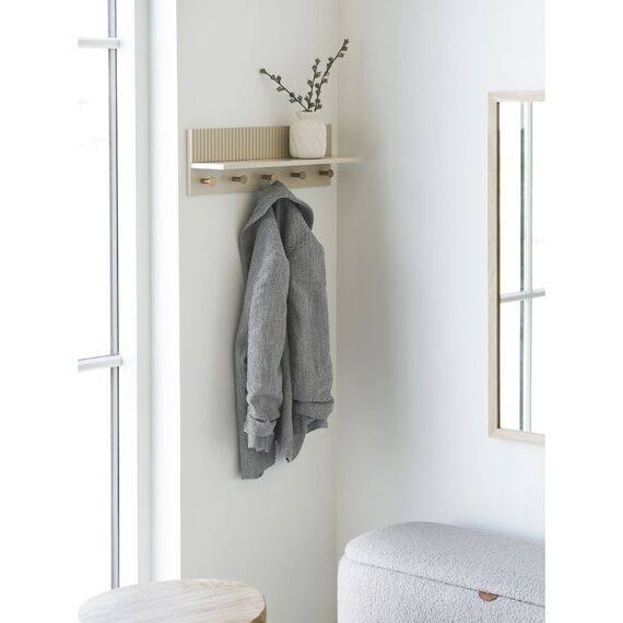 House Nordic 4292041 Regal Schweberegal Wandverteiler MDF-Platten Beige, 2 image