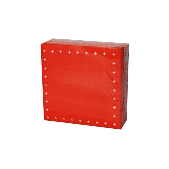 Webstar Serviette 50 Blätter Zellulose Rot, Weiß