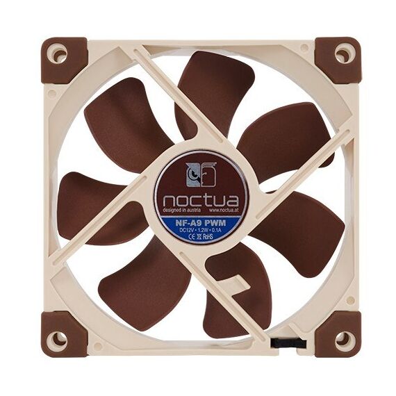 Noctua NF-A9 PWM Computerkühlsystem Computergehäuse Ventilator 9,2 cm Beige, Braun, 3 image