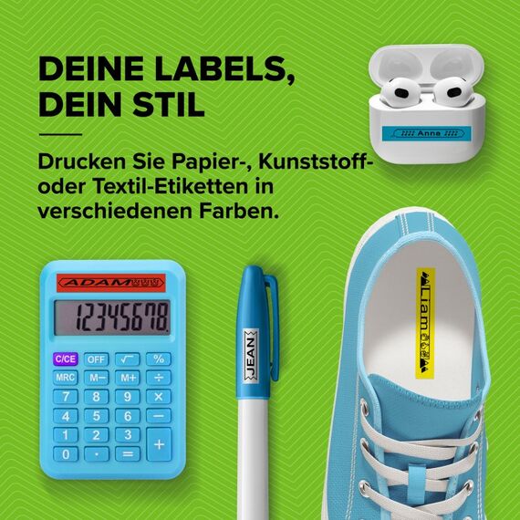 DYMO Original LetraTag Etikettenband| schwarz auf weiß | 12 mm x 4 m | selbstklebendes Kunststoff Schriftband | für LetraTag-Beschriftungsgerät, 6 image
