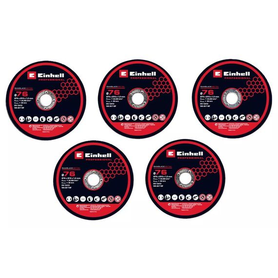 Einhell 5tlg. 76mm Trennscheiben Set Winkelschleifer-Zubehör