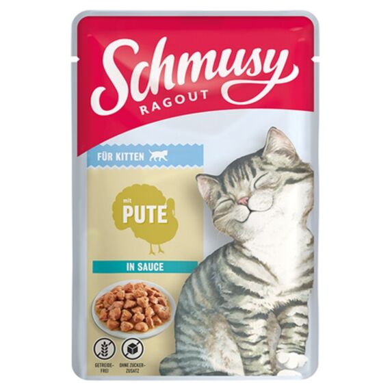 Schmusy Ragout Kitten Pute Sauce, 22 x 100 g