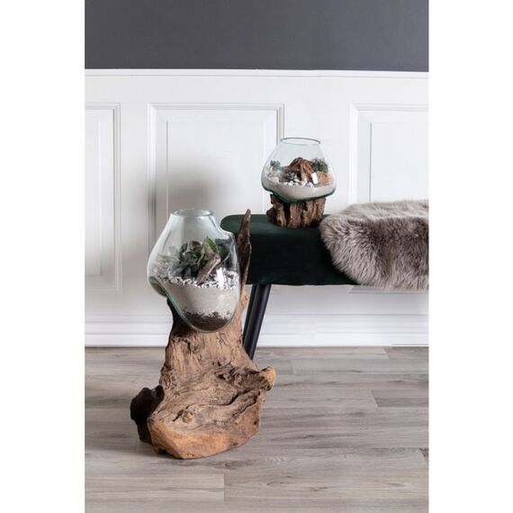 House Nordic San Marino Braun, Transparent Glas, Stahl, Holz, 5 image