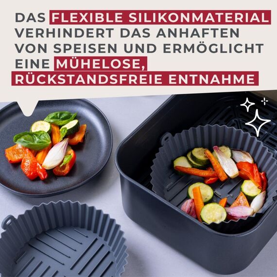 Fackelmann 45102 Backofenrost & Backblech Heißluftfritteuse Rund Silikon, 6 image