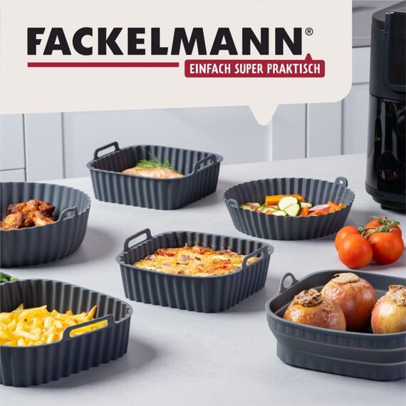 Fackelmann 45102 Backofenrost & Backblech Heißluftfritteuse Rund Silikon, 8 image