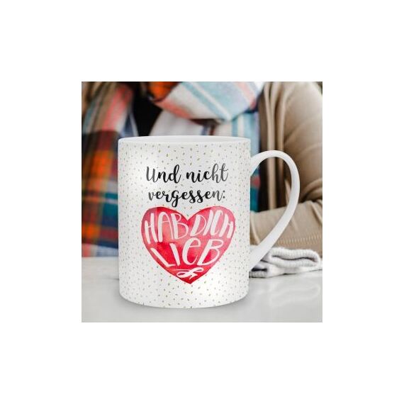 Sheepworld Und nicht vergessen: Hab Dich Lieb Tasse Schwarz, Rot, Weiß Universal 1 Stück(e), 2 image