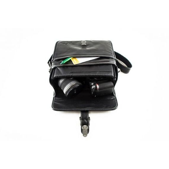 Alpenleder Presse Schultertasche Schwarz, 2 image