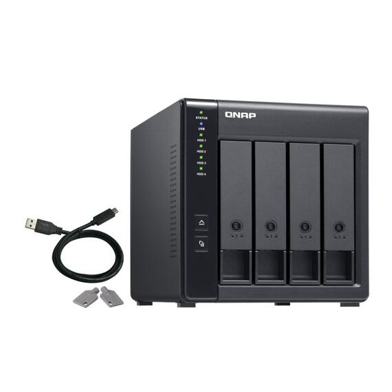 QNAP TR-004 Speicherlaufwerksgehäuse HDD / SSD-Gehäuse Schwarz 2.5/3.5", 3 image
