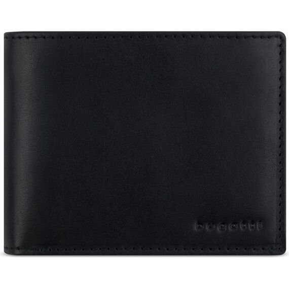 Bugatti cases 49239801 Geldbörse, Kartenetui/Reisedokumentenhülle Briefttasche Schwarz Leder