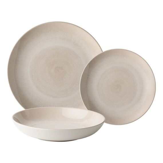 Lunasol Elements Vulcano Geschirrset 12 Stück(e) Steingut Beige