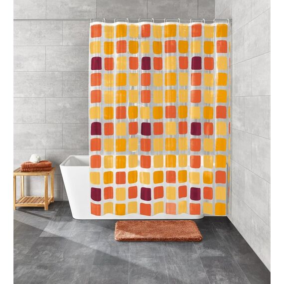 Kleine Wolke Sonny Duschvorhang Ring Polyethylen-Vinylacetat (PEVA) Orange, Rot, Farbe: Orange, Rot, 2 image