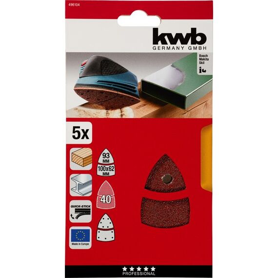 kwb 496124 Schleifmaschinenzubehör 5 Stück(e) Sandpapier, 2 image