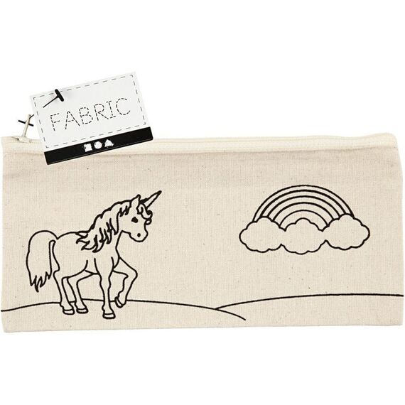 Creativ Company 499662 Etui Weiches Federmäppchen Baumwolle Natürlich/Natur
