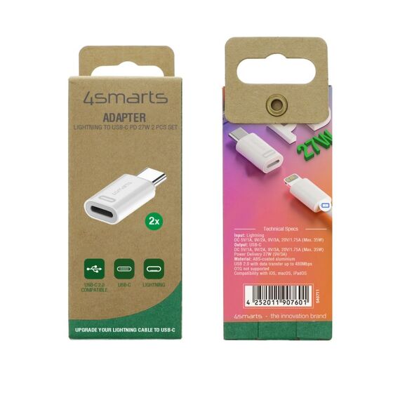 4smarts 540711 Kabeladapter Lightning USB-C Weiß, 4 image